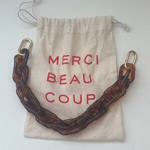 Clare V. Resin Tortoise Shell Shortie Strap